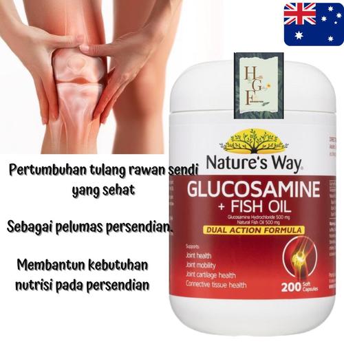 Jual nature's way glucosamine + fish oil 200 soft capsules Kota