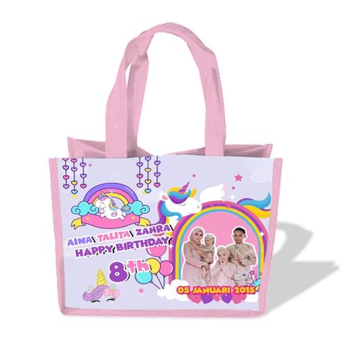 Jual Tas Souvenir Ulang tahun anak CUSTOM Goodie bag Snack Ultah