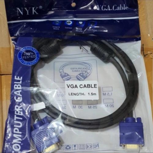 Gambar KABEL VGA TO VGA 1,5 meter NYK GOLD PLATE CABLE 1,5M High Quality dari PojokITcom Pusat IT Comp Kota Surabaya Tokopedia