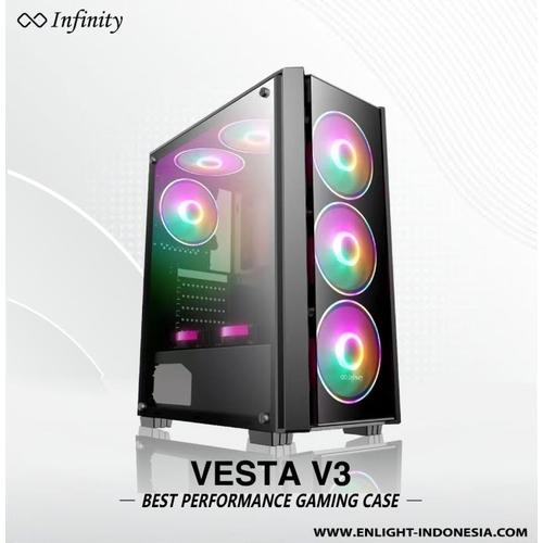 Jual Casing Infinity VESTA V3 - Tempered Glass Mid-Tower ATX Gaming ...