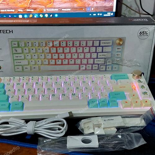 Jual Fantech maxfit 67 / maxfit67 mechanical keyboard wireless RGB ...