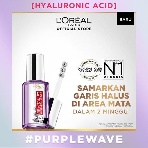 Jual L'Oreal Paris Triple Roller 2,5 Hyaluron + Caffeine Eye Serum