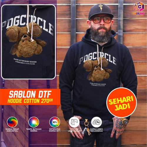 SABLON HOODIE COSTUM SATUAN, DESAIN SUKA-SUKA TERMURAH SE-INDONESIA  Hoodie Polos, S-M di Cemerlangstudio Tokopedia
