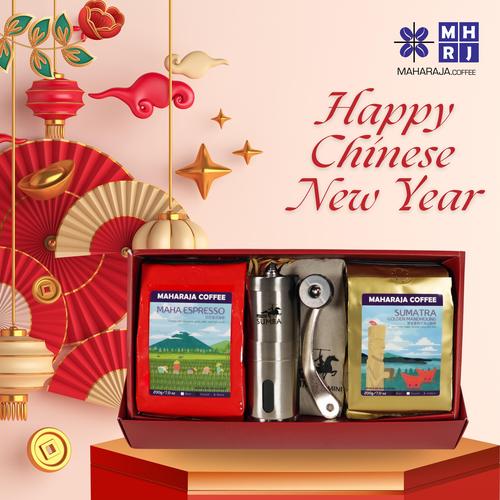 Jual Kopi dan Gilingan Coffee & Grinder Gift Set Arabica Robusta Blend