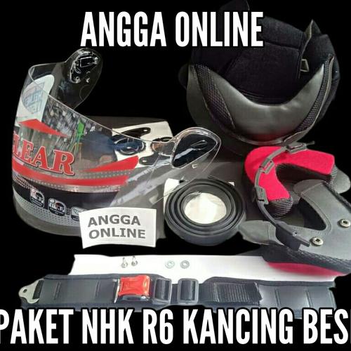 Jual SET BUSA HELM Custom NHK R6 Kancing besi, KACA Clear &Rachet lis ...