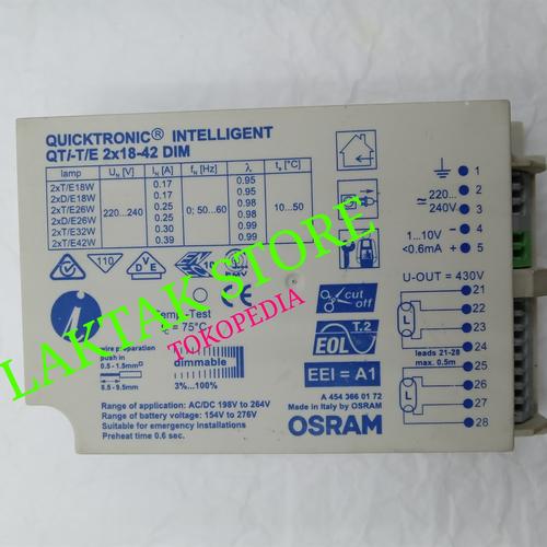 Osram Vorschaltgerät QTi DALI 2x18/220-240 DIM (Für T8 Röhren
