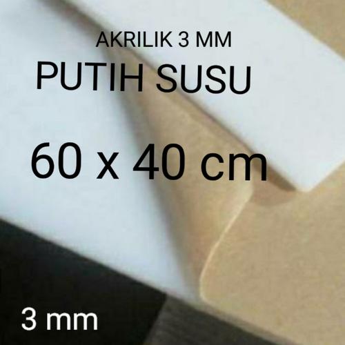 Jual AKRILIK WARNA PUTIH SUSU TEBAL 3 MM - Putih susu, 20x30 cm - Kota