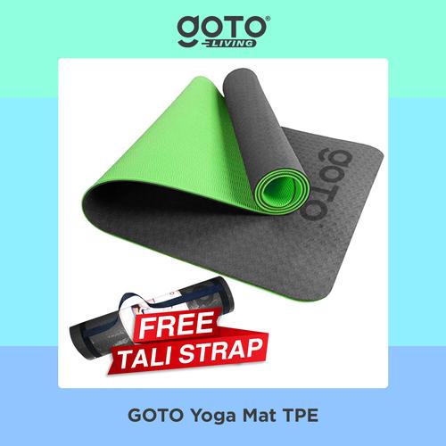 Jual Goto TPE Matras yoga Mat 6mm Double Layer Anti Slip Gym Olahraga