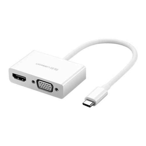 Jual Ugreen USB C to HDMI and VGA Converter White 30843 Kab