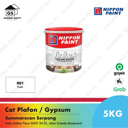Jual Nippon Vinilex Ceiling White 001 Cat Plafon / Gypsum Galon 5Kg Kab. Tangerang Gading