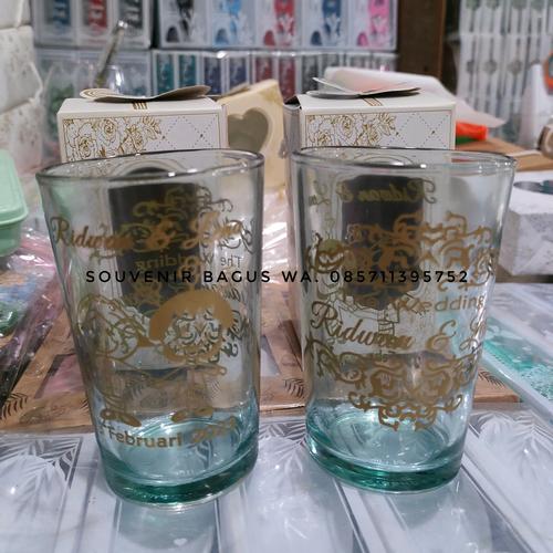 Jual Souvenir Gelas Gelas Kopi Gelas Sablon Kemasan Box Jakarta Barat