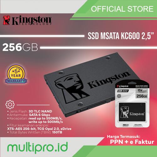 Promo SSD Kingston 256GB SATA KC600 Cicil 0% 3x Kota
