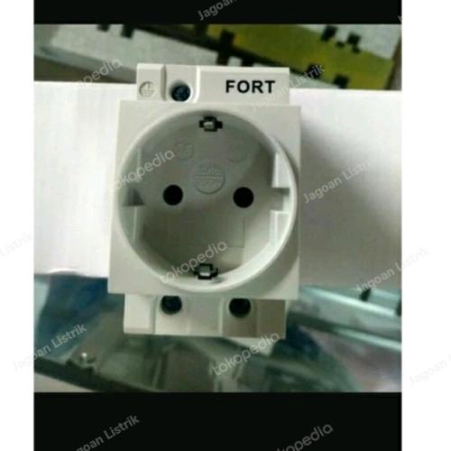 Jual FORT Stop Kontak DIN Rail Panel FTK250 Fort Panel 16A 220 Volt ...