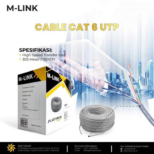 Gambar Kabel M-LINK UTP CAT 6 M-LINK M LINK MLINK LAN CAT6 305 Meter dari PojokITcom Pusat IT Comp Kota Surabaya Tokopedia