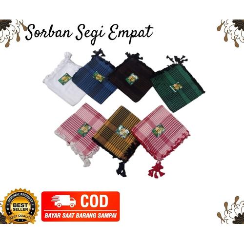 sorban segi empat armaan black dobby hitam