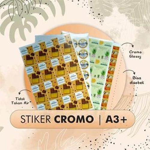 Jual Print Cetak STIKER Label BENTUK BULAT CHROMO Satuan - Bulat 2x2cm ...