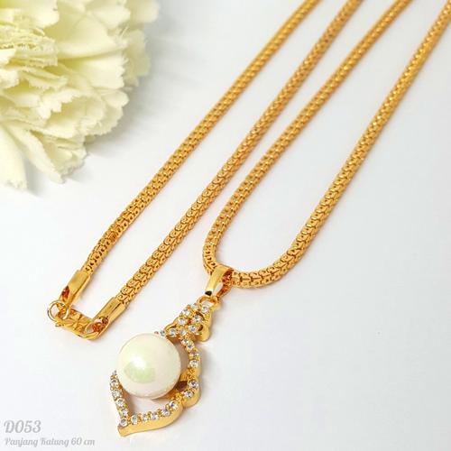 kalung panjang lapis emas kalung hijab kombinasi missi