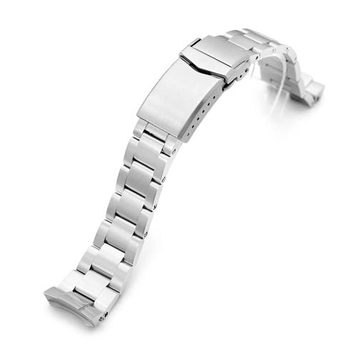 MiLTAT 20 mm Super-JUB horlogeband compatibel met Seiko 5 Sports 40 mm SRPE51 SRPE53 SRPE57 SRPG35 V-Clasp 2-Tone gepolijst