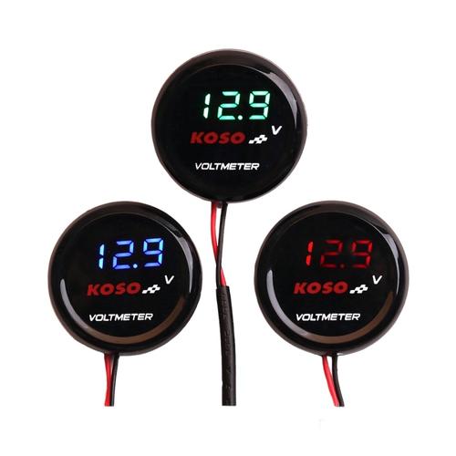Jual Voltmeter KOSO Bulat Original Universal Motor Vespa LX/S/Sprint