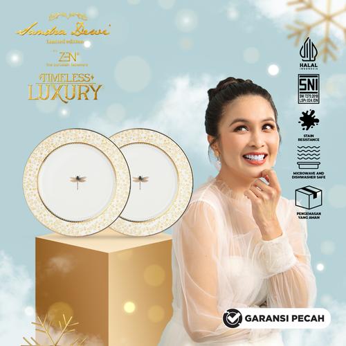 Promo ZEN X SANDRA DEWI Piring Salad Keramik Gld Blssm Dragonfly 2pcs