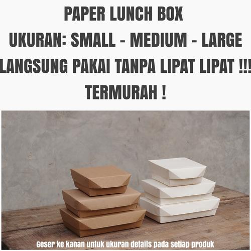 Promo LUNCH BOX PAPER PAPER LUNCH BOX FOOD GRADE TERMURAH
