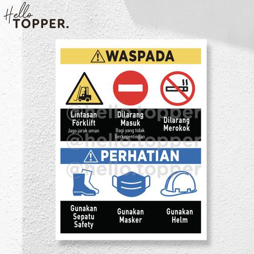 Jual Sign Board Akrilik UV Print Safety Sign Rambu Acrylic Signage ...