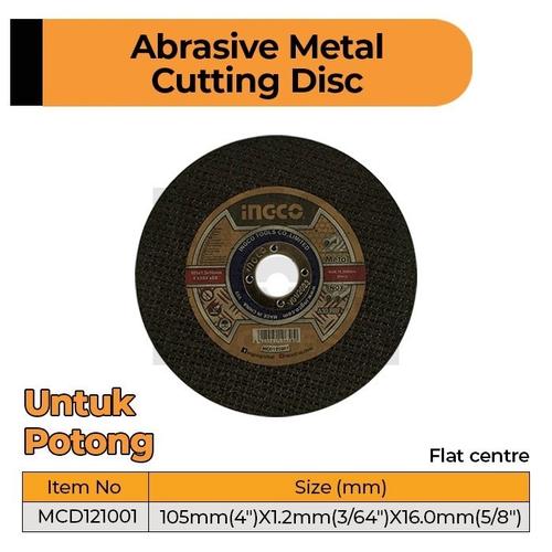 Jual INGCO MCD121001 - CUTTING DISC 4 INCH MATA BATU POTONG GERINDA ...