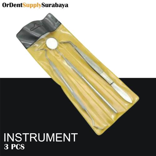 Jual Dental instrumen set 3 pcs / alat dokter gigi Kota Surabaya