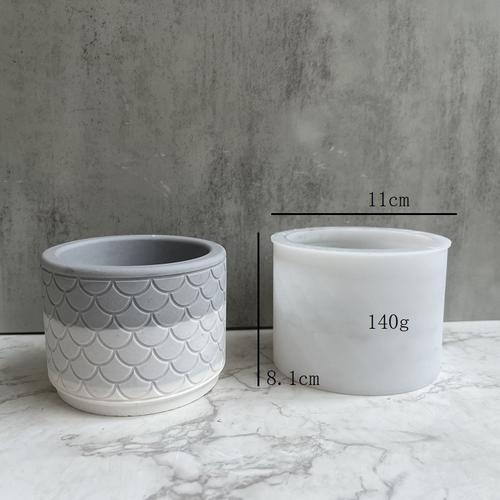 Jual Cetakan Silikon Resin Succulent Flower Pot Variant Pattern Mold