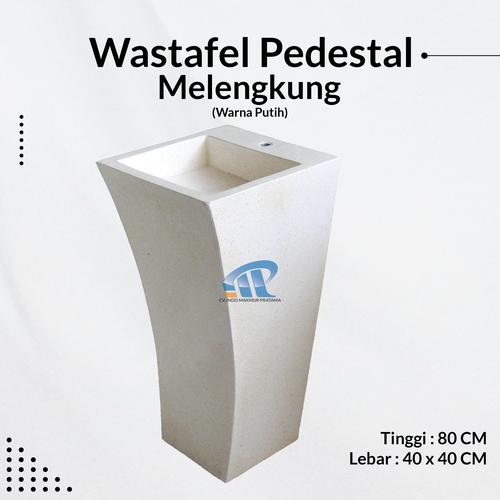 Jual Wastafel teraso Tipe Pedestal Melengkung T80x45 CM Varian Putih ...