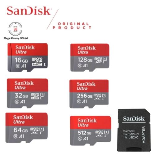 Carte Micro SD 16/32/64/128/256 Go - Classe 10, U3, UHS-1 - Avec Adaptateur SD Inclus
