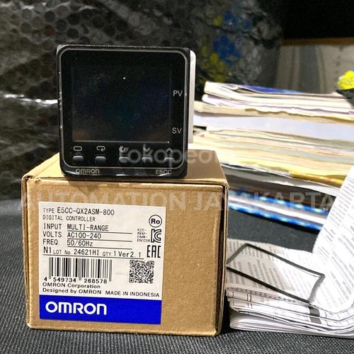 Omron E5CC-QX2ASM-800 Temperature Controller - 1/16 DIN, 100-240VAC, Pt100/Thermocouple Input, Relay Outputs For Process Control