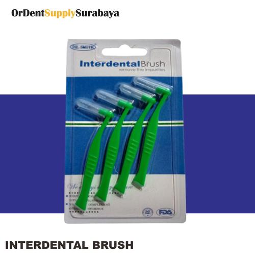 Jual Sikat Gigi Behel interdental brush bengkok isi 4 pakai tutup