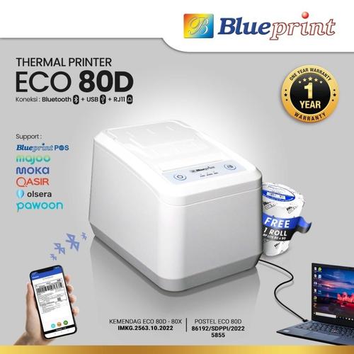 Jual PRINTER THERMAL DEKSTOP BLUEPRINT BLUETOOTH ECO SERIES [ECO80D