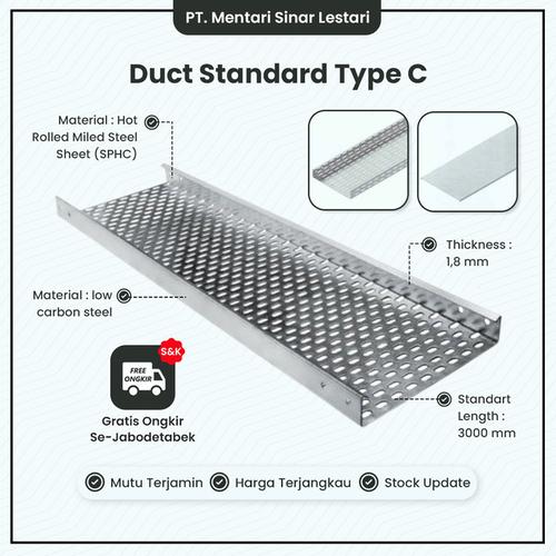 Jual Cable Tray Standard Type C 50 Hotdip Galvanis 200x50 Jakarta