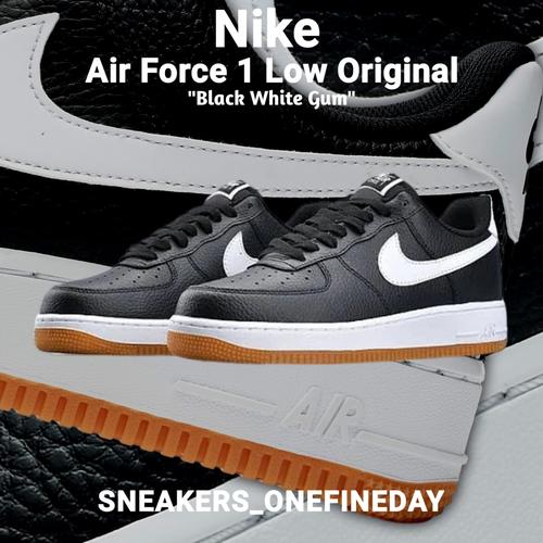 nike air force 1 black white gum