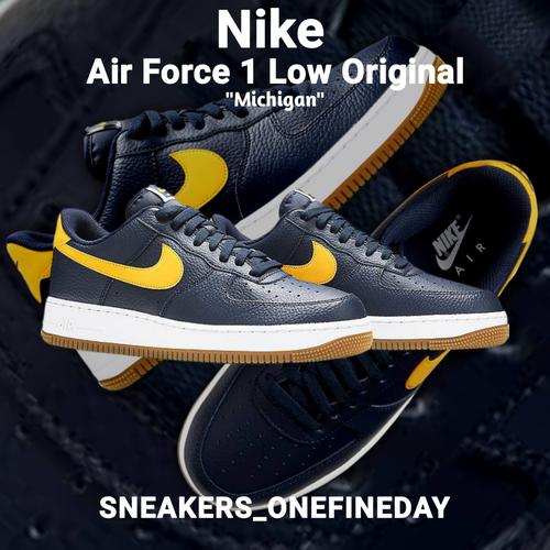 navy blue and yellow air force 1