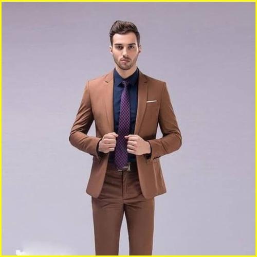 Jual JAS PRIA SETELAN WARNA COKLAT BAHAN WOOL - ukuran s - Jakarta