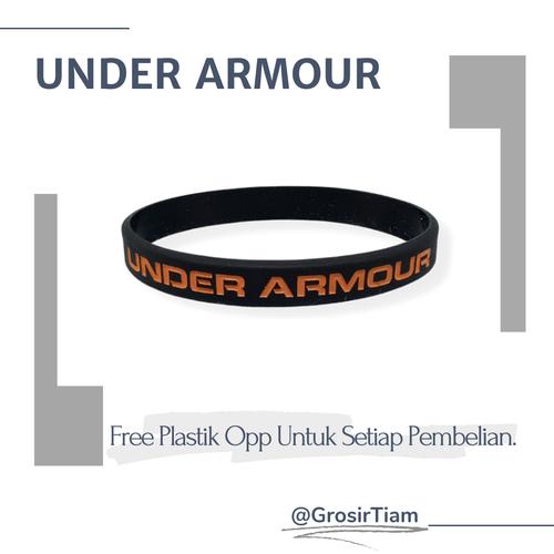 Jual Gelang Karet Pria Hitam Sport Under Armour Bracelet Rubber Kasual