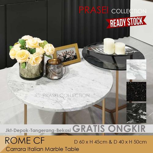 Round Table Kaca Jual ROME Mix - Round Carrara Marble Coffee Table Meja Bulat Sofa Meja ...
