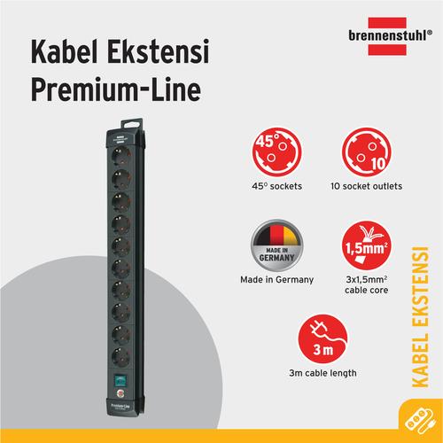 Buy Online Brennenstuhl Premium-Multi-Line Extension Socket, 3 M, 3 Sockets - View #6