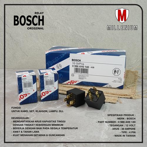 Jual Relay BOSCH 12V 4 Kaki / Riley Bosch 4 Pin Kaki 12v 100 Asli