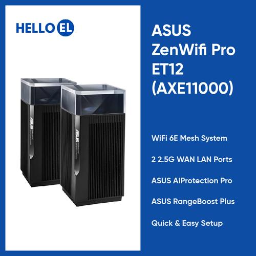 Jual ASUS ZenWifi Pro ET12 AXE11000 Wifi 6E 557m2 AiProtection Mesh ...