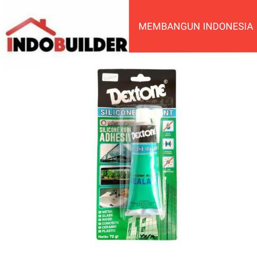 Jual DEXTONE SILICONE SEALANT CLEAR TUBE 70 GRAM / LEM KACA SILICONE Kab. Tangerang Indo