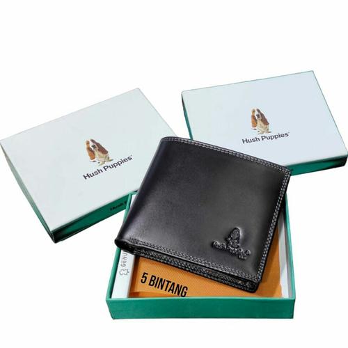 dompet hush puppies pria kulit asli 100 long jump model panjang black