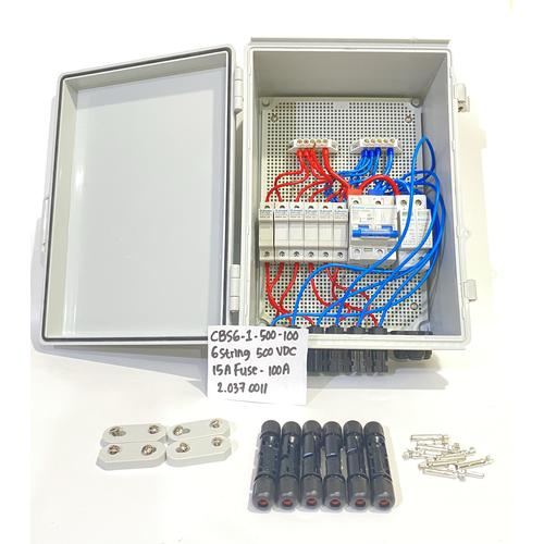 Jual Slocable PV Combiner Box 6 Strings 500V DC 15A Fuse Surge ...