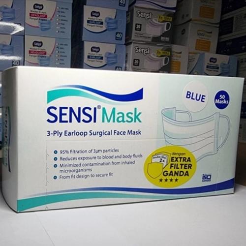 Senry Mask Jual Sency Mask Earloop 3 Ply Isi 50 Pcs | Surgical Face Mask Masker ...