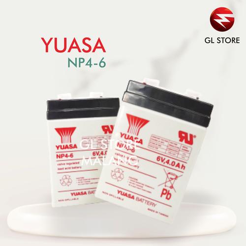 Jual AKI BATTERY VRLA YUASA NP 6V 4AH DEEPCYCLE - UPS, SOLAR CELL, DLL ...