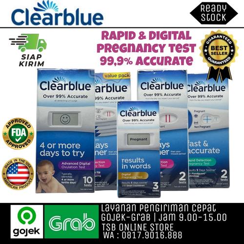 Jual CLEARBLUE PREGNANCY TEST OVULATION TEST ORIGINAL USA 2 RESULT