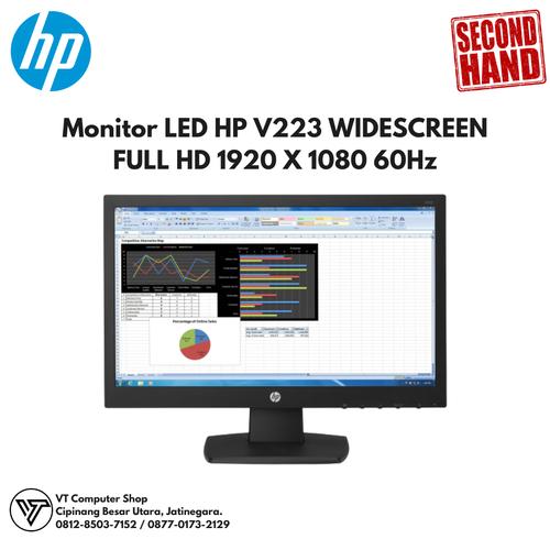 Jual Monitor LED HP V223 Full HD 60 Hz Monitor LED SECOND 22" Inch HP